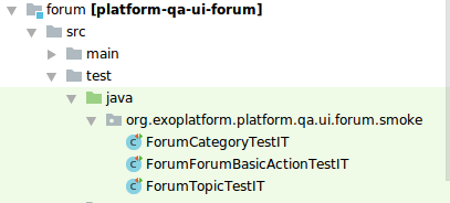 Tests Smoke sous le module Forum